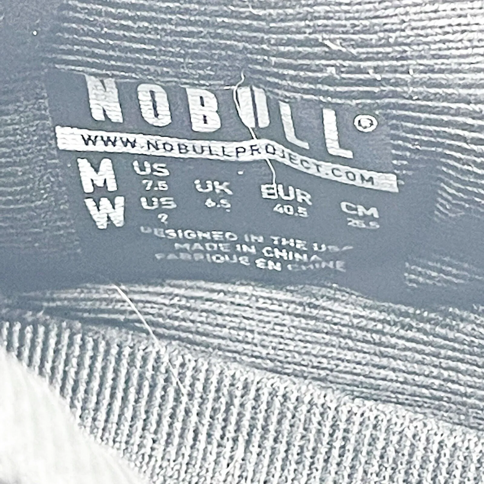 Nobull Unisex Gum Trainer Black Running Shoes Sneakers Size M 7.5 W 9