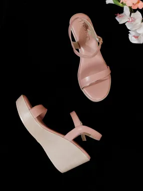 Nude PU Buckle Wedges (TC-SLC-F65-NUD)