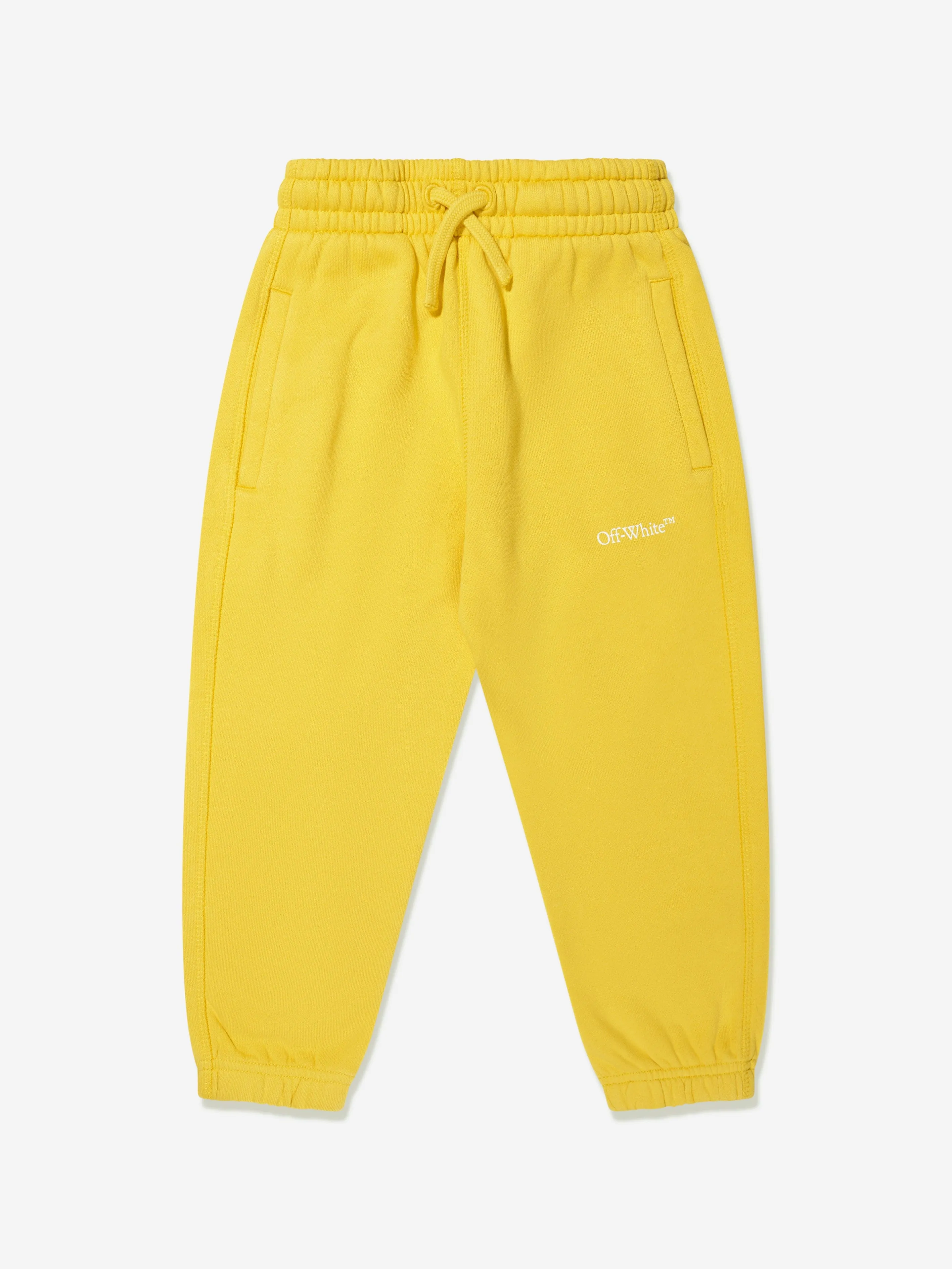 Off-White Boys Bookish Diag Joggers in Yellow