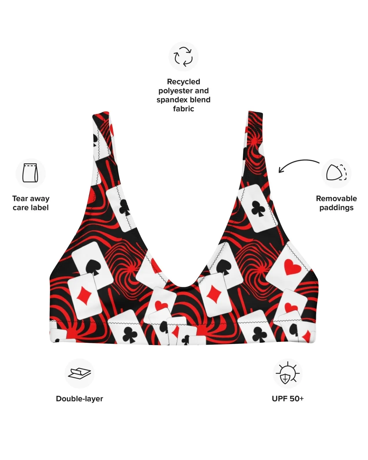 Bra Top with Off With Your Head Design