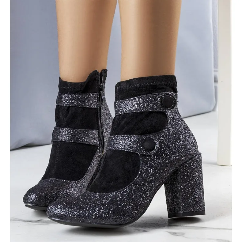 Orlando black brocade boots