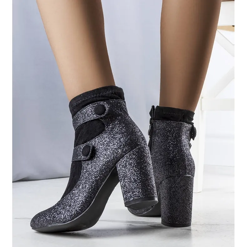 Orlando black brocade boots