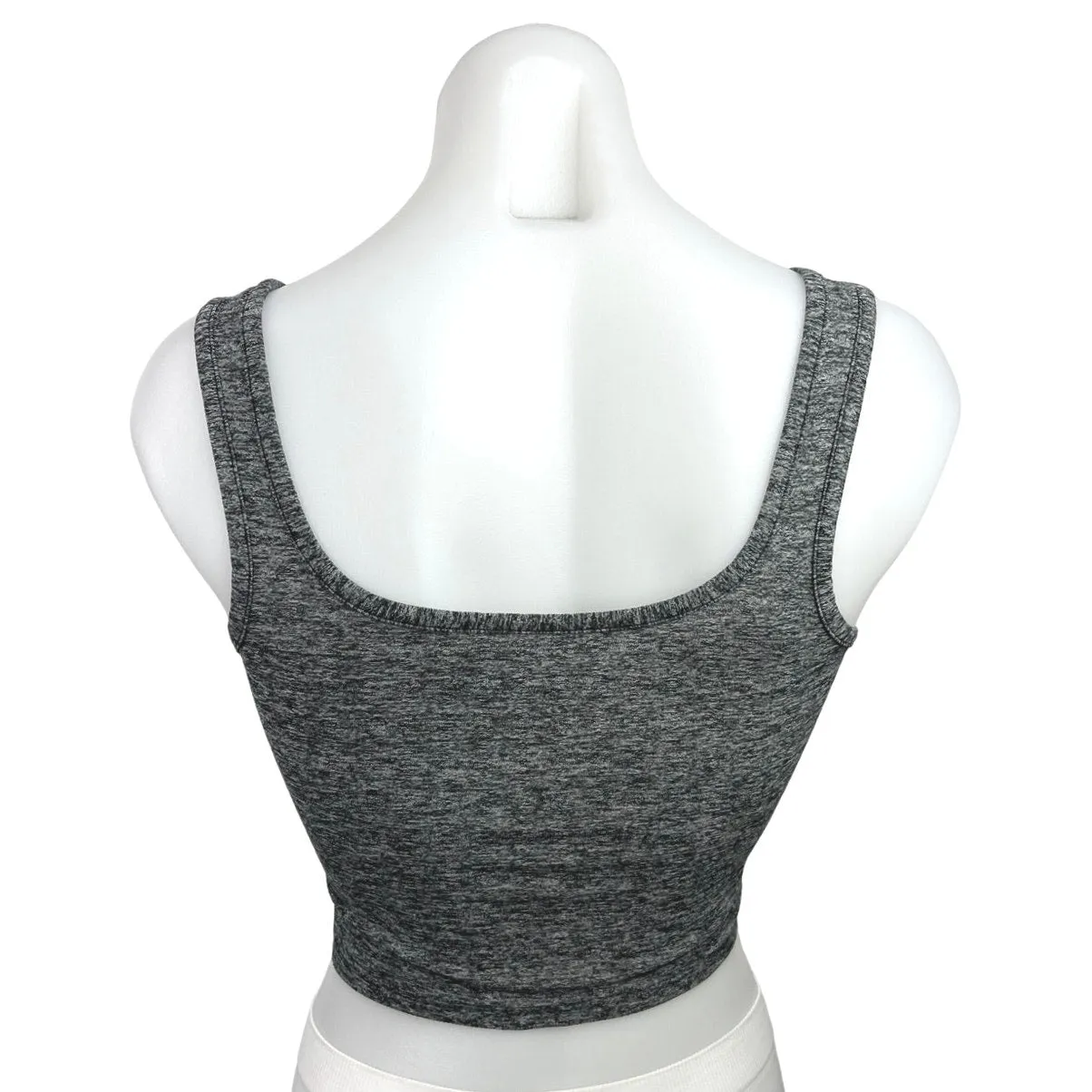 Outdoor Voices Gray Heathered Scoop Neck back Pullover Athletic Sports Bra Sz XS