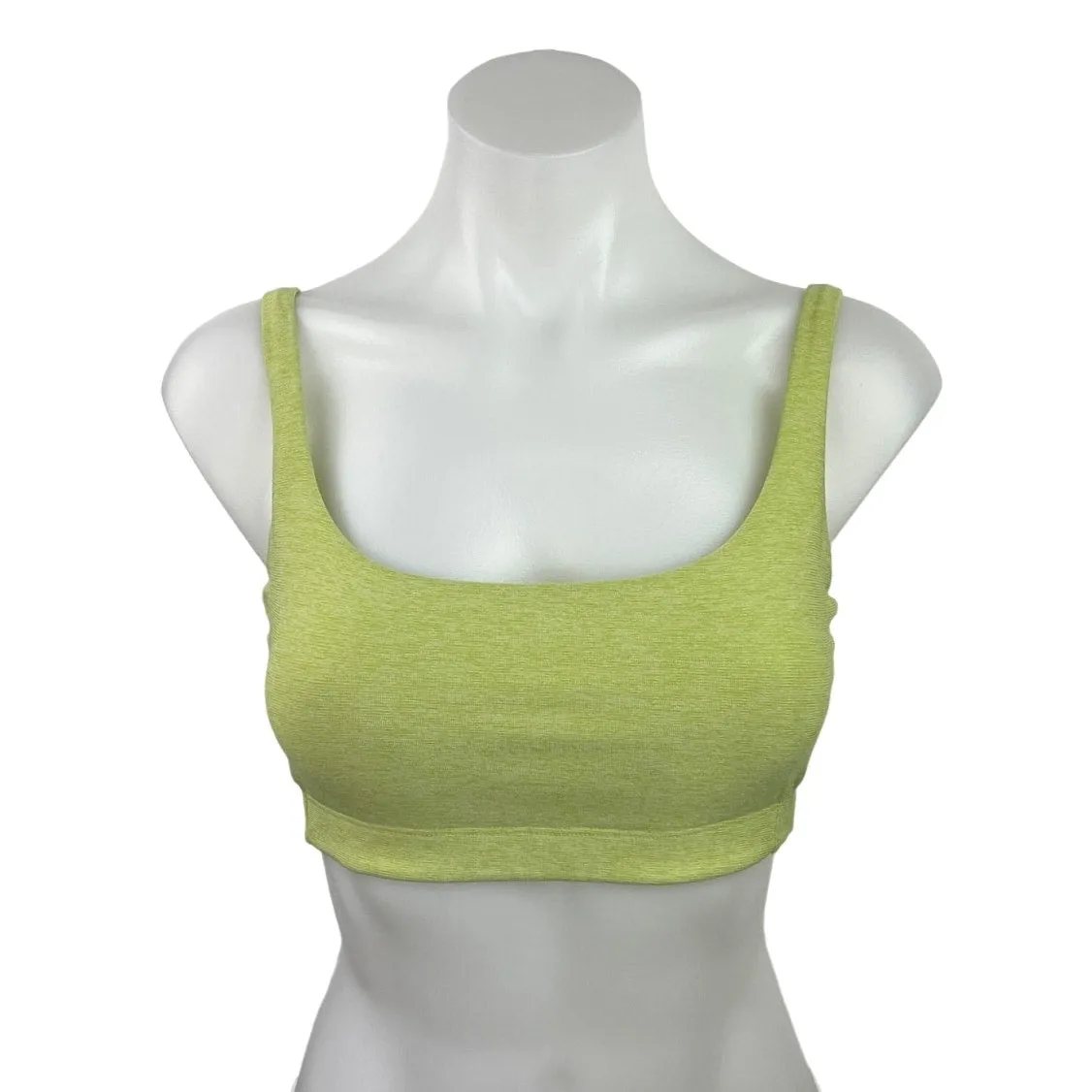 Outdoor Voices Women's Heathered Green Pullover Scoop Neck Athletic Sports Bra S