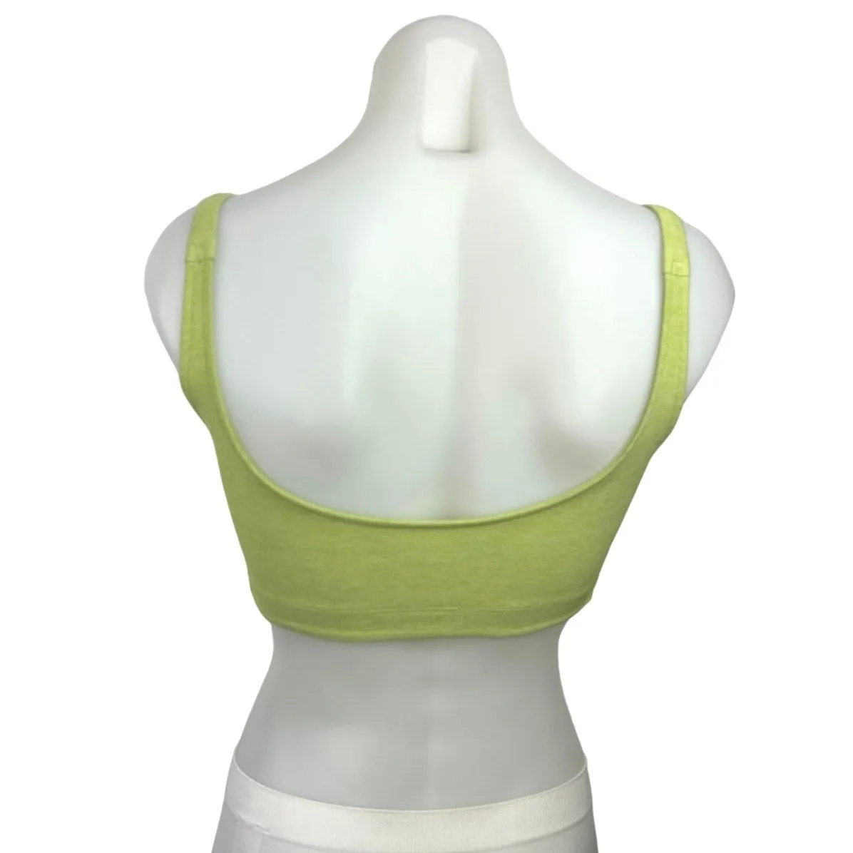 Outdoor Voices Women's Heathered Green Pullover Scoop Neck Athletic Sports Bra S