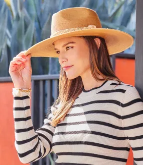 Palm Leaf Sun Hat with Wide Brim