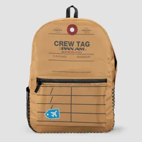 Pan Am Crew Backpack Tag