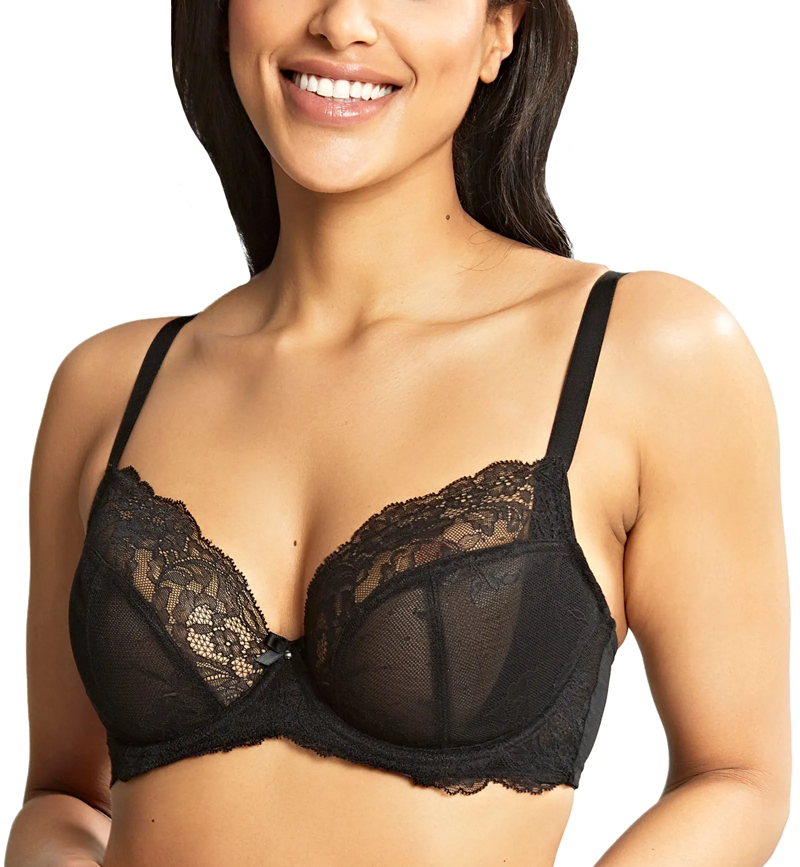 Ana Lace Plunge Underwire Bra Black