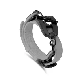 Black and Grey Leather Paris Bracelet