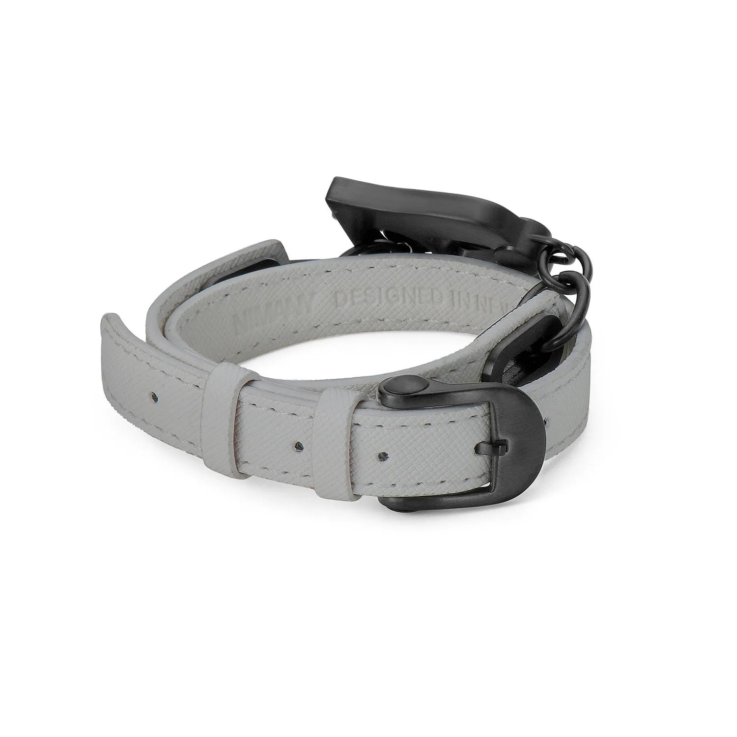 Black and Grey Leather Paris Bracelet