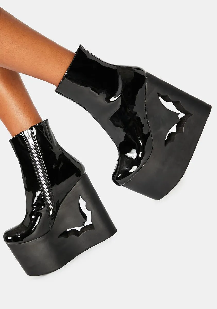 Patent leather wedges by Deadwood