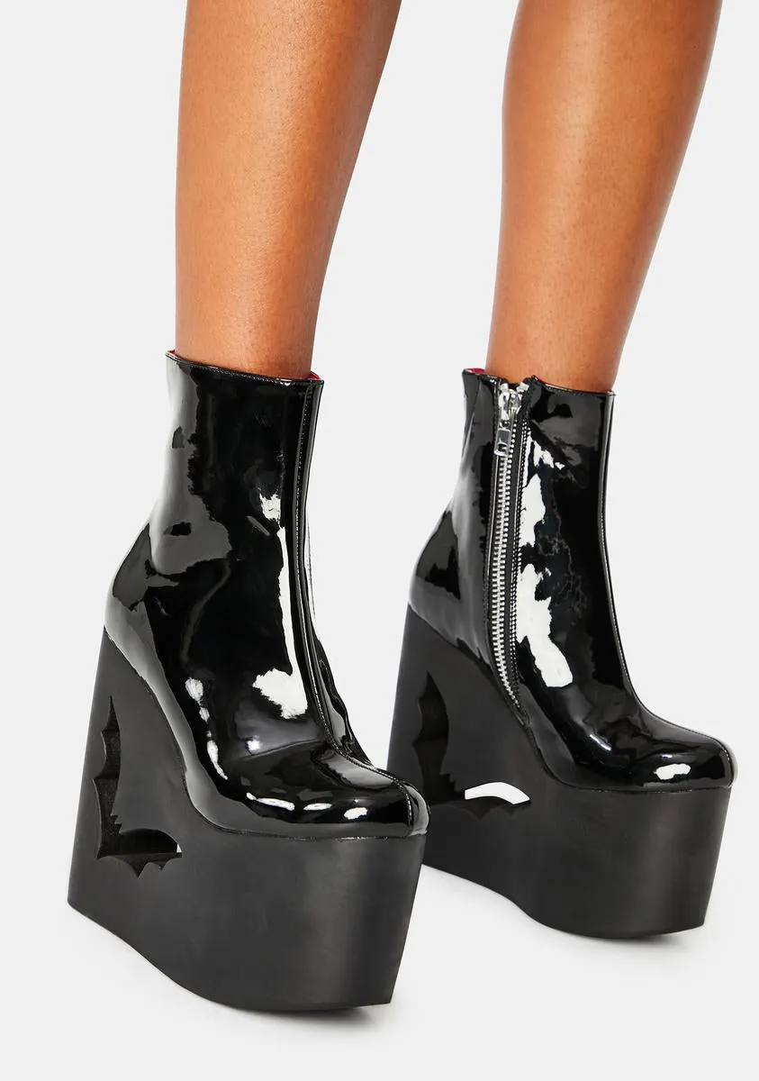 Patent leather wedges by Deadwood