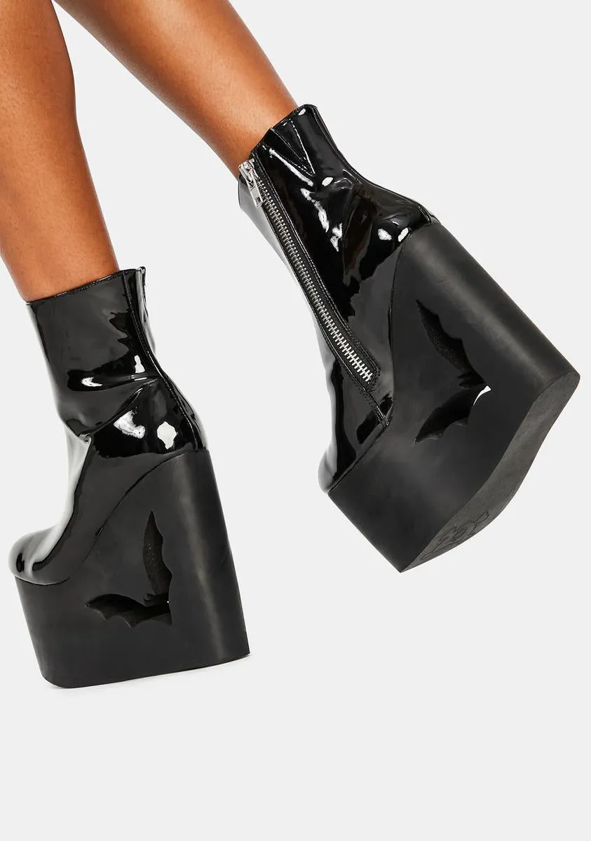 Patent leather wedges by Deadwood