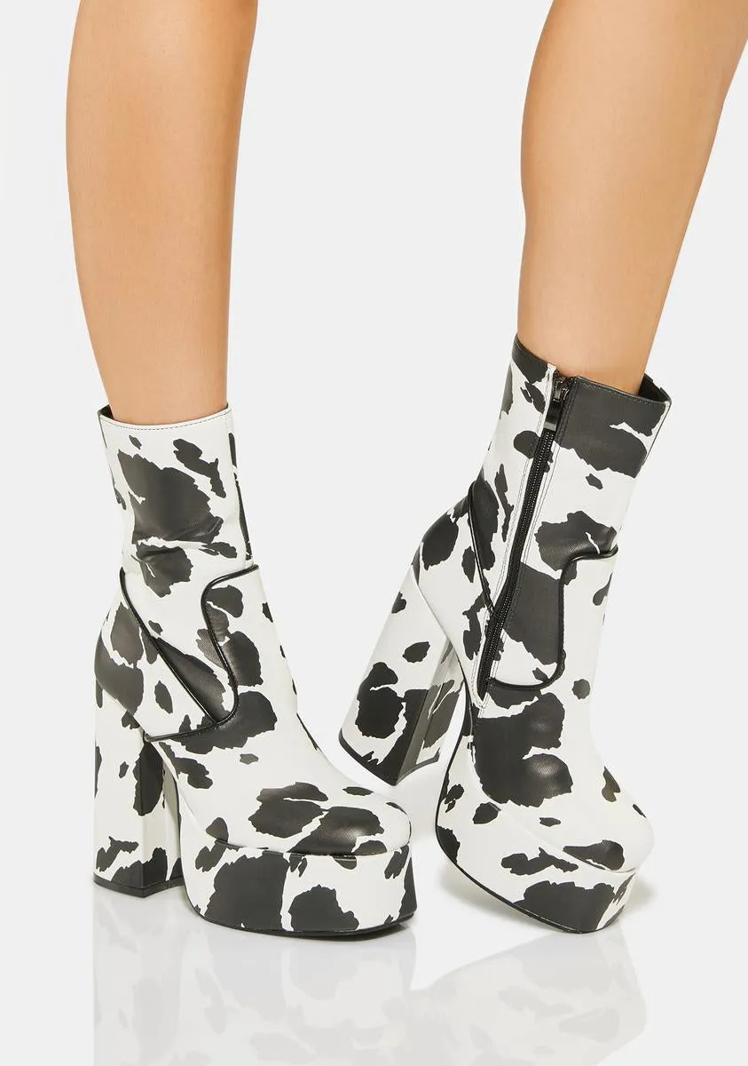 Penny Moo Platform Boots