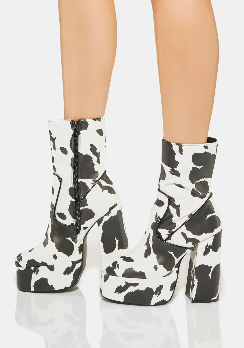 Penny Moo Platform Boots