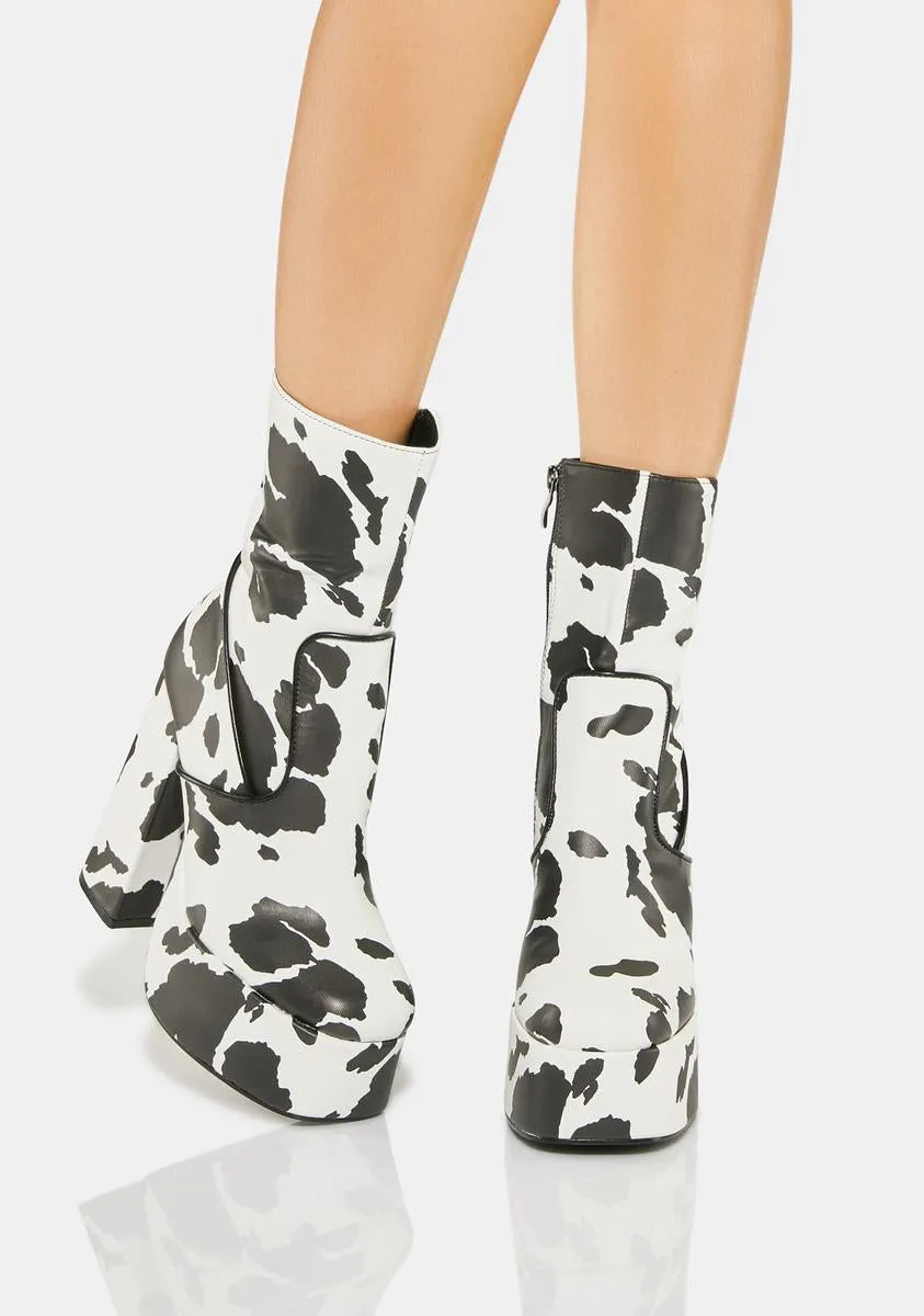 Penny Moo Platform Boots