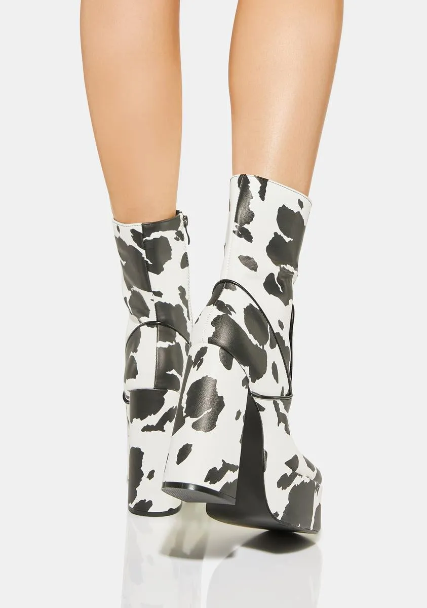 Penny Moo Platform Boots