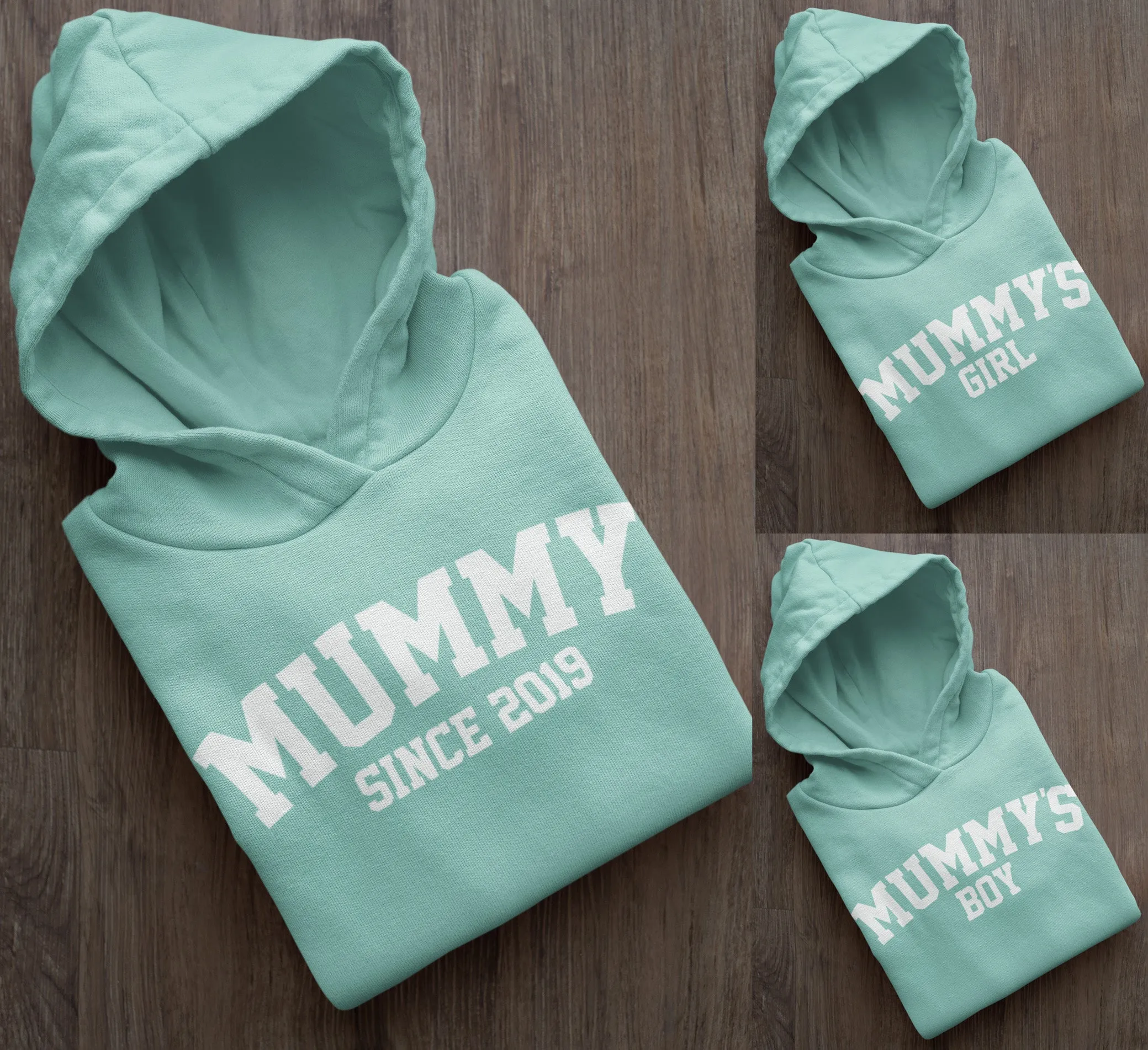 Peppermint Mummy Matching Hoddies, Mummy Since, Mummys Girl, Mummys Boy Mother's Day Gift Mummy Birthday Gift