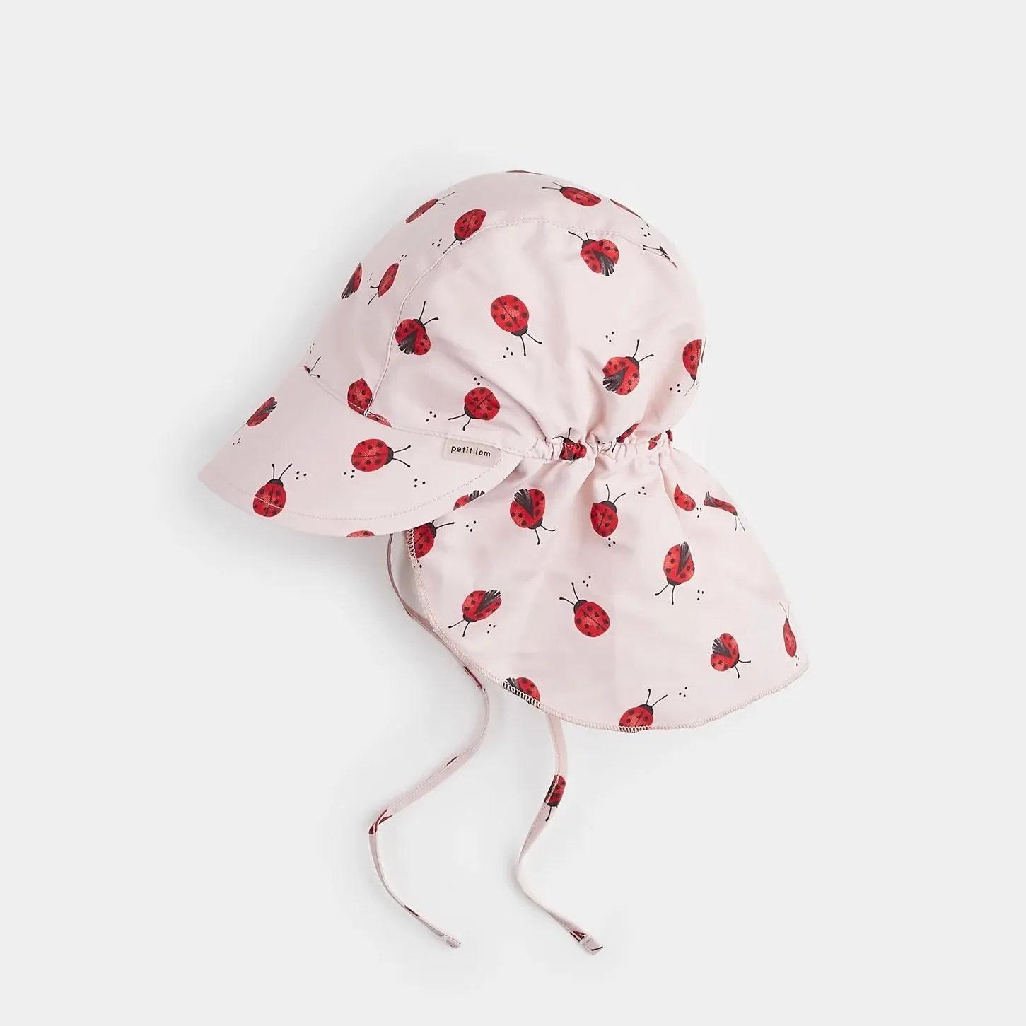 Petit Lem Ladybug Print Flap Hat for Babies and Toddlers