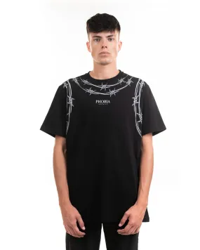 Phobia Archive t-shirt barbed wire Black/white