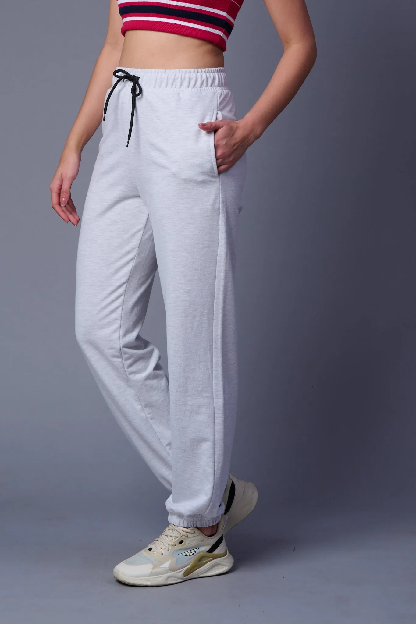 Plain Grey Joggers for Women