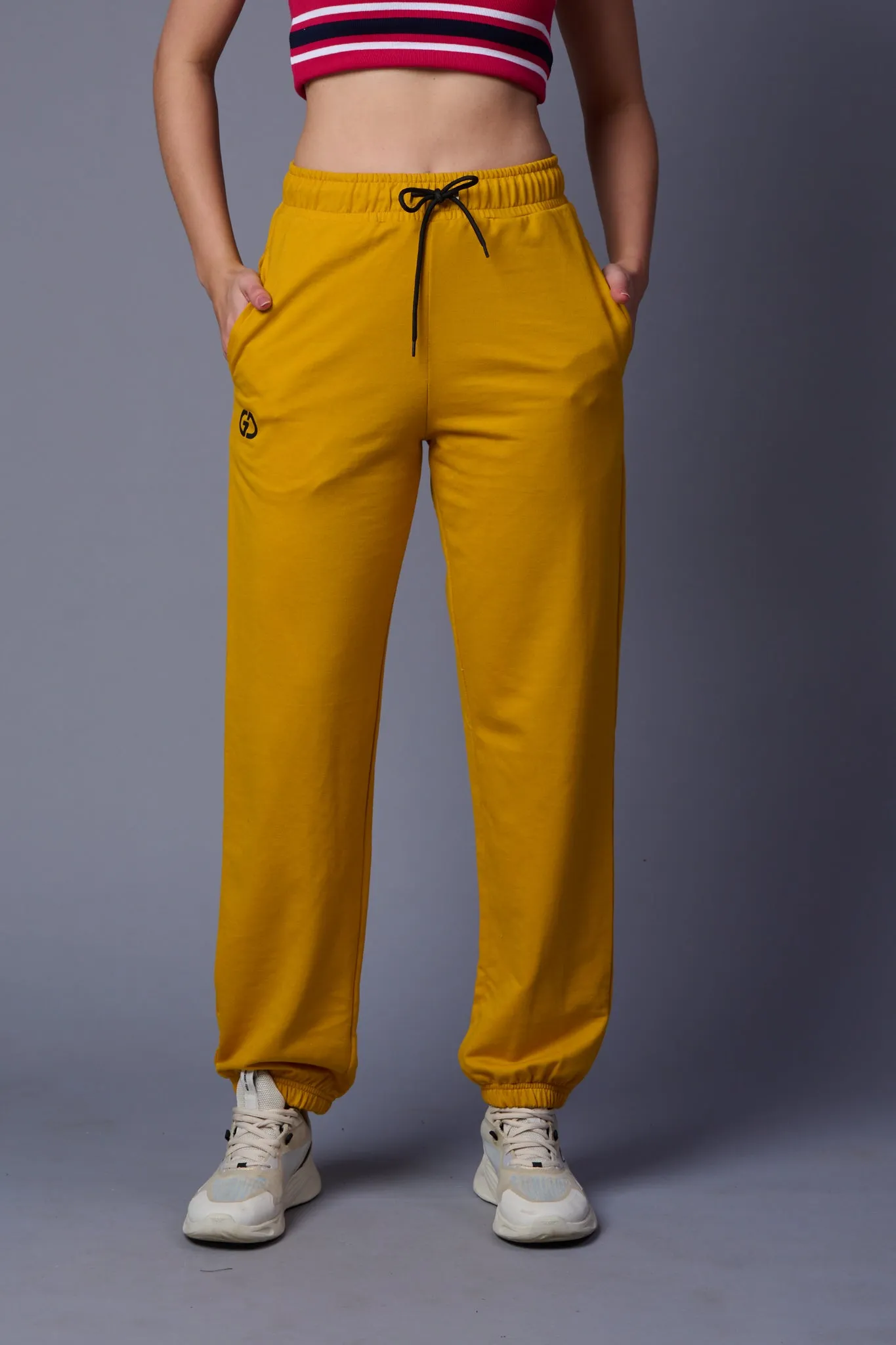 Plain Yellow Joggers for Women