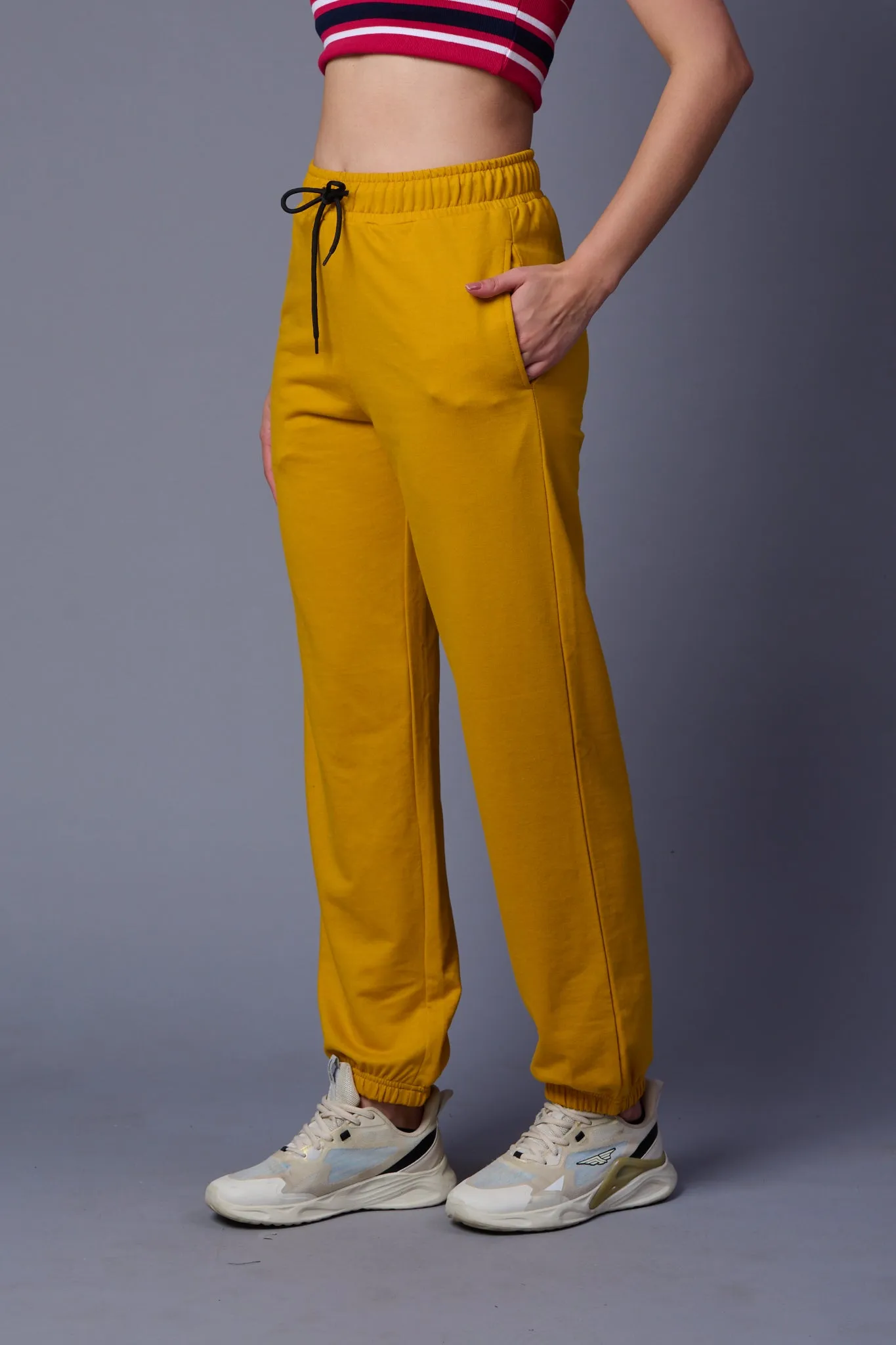 Plain Yellow Joggers for Women