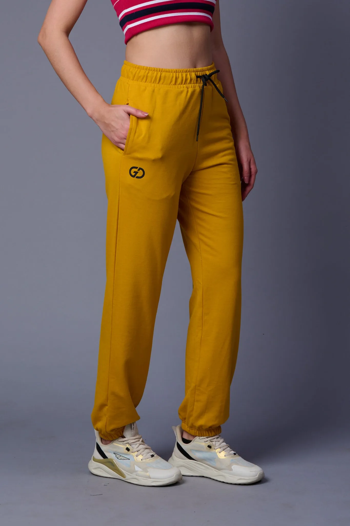 Plain Yellow Joggers for Women