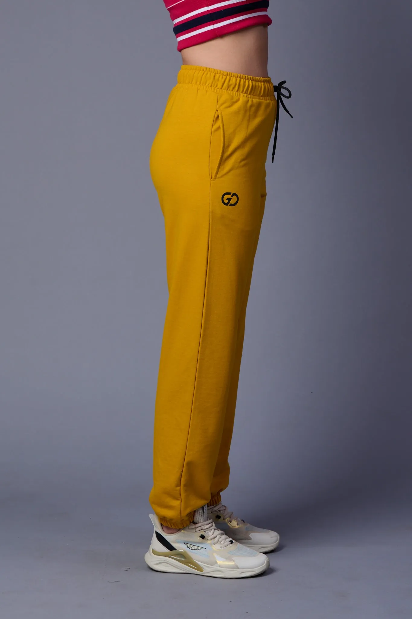 Plain Yellow Joggers for Women