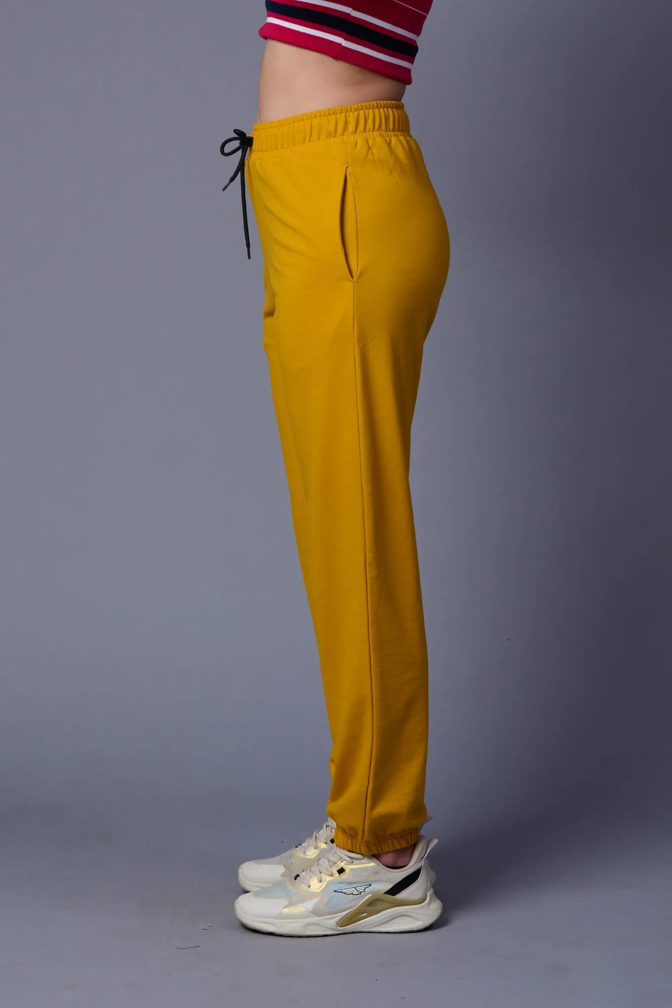 Plain Yellow Joggers for Women