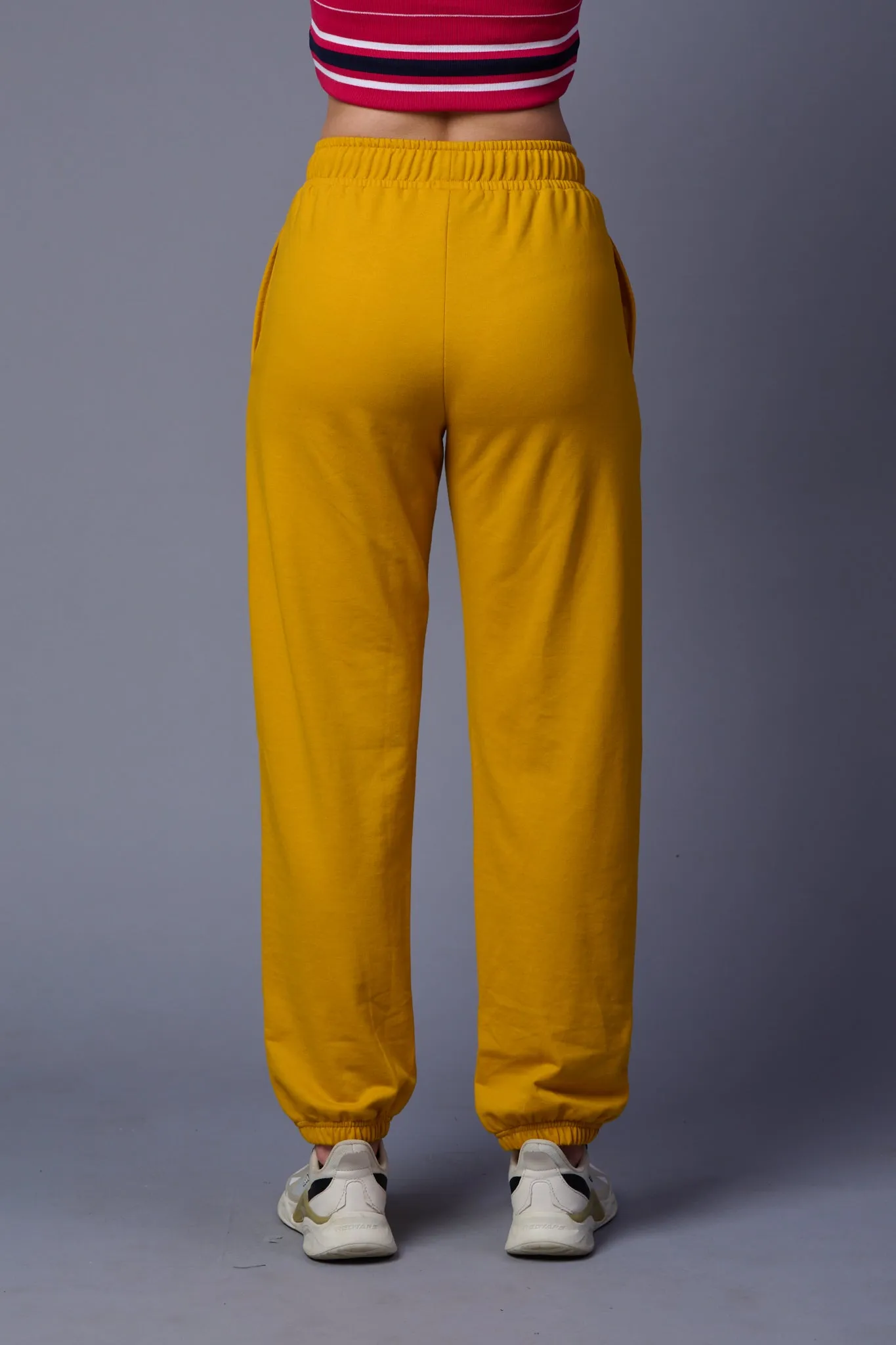 Plain Yellow Joggers for Women