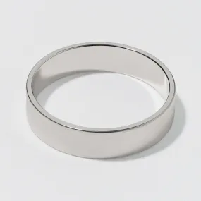 Platinum Flat Wedding Band - Matte 5mm