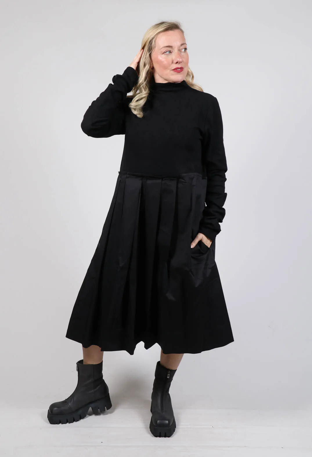 Black Pleated Dress