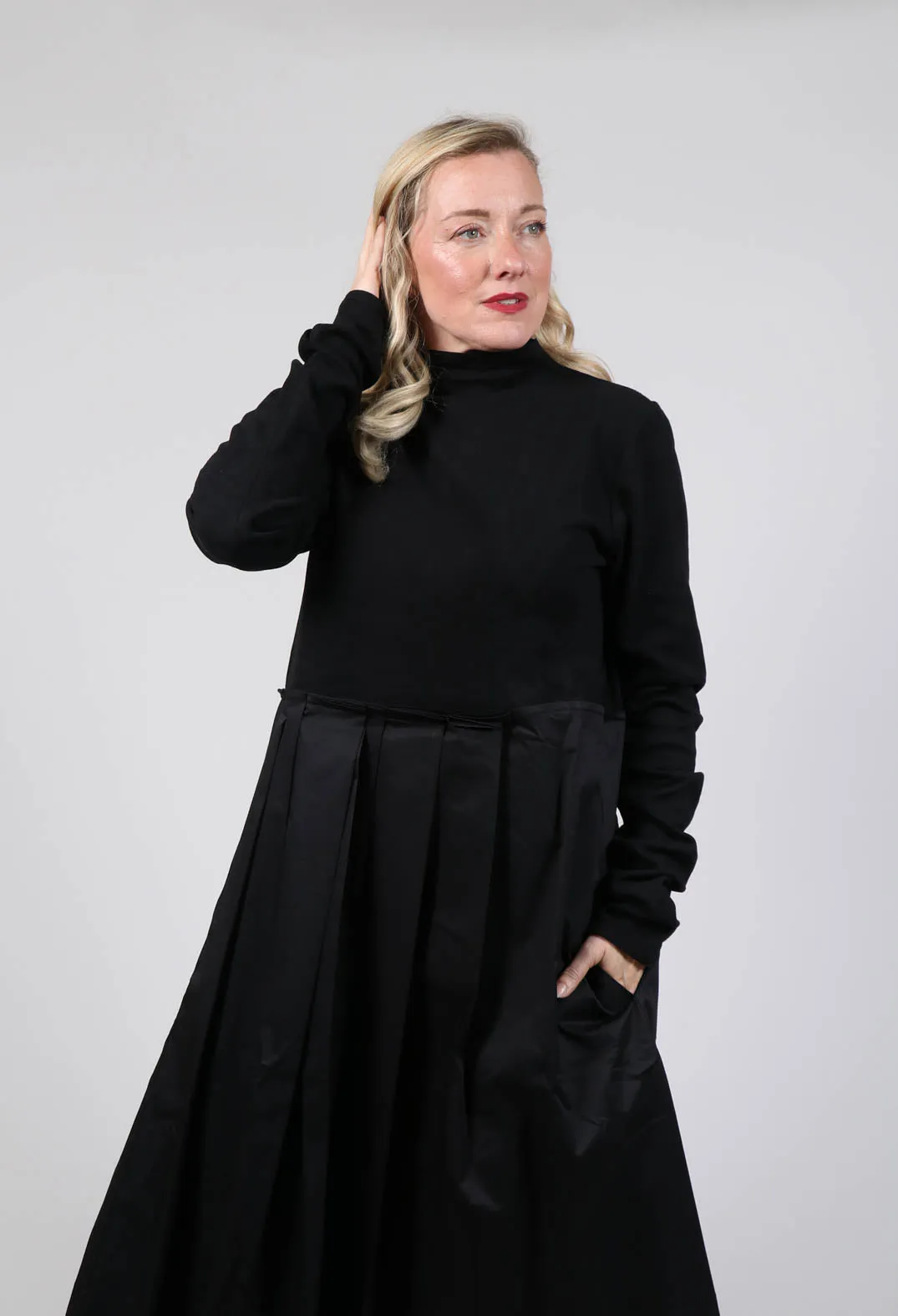 Black Pleated Dress