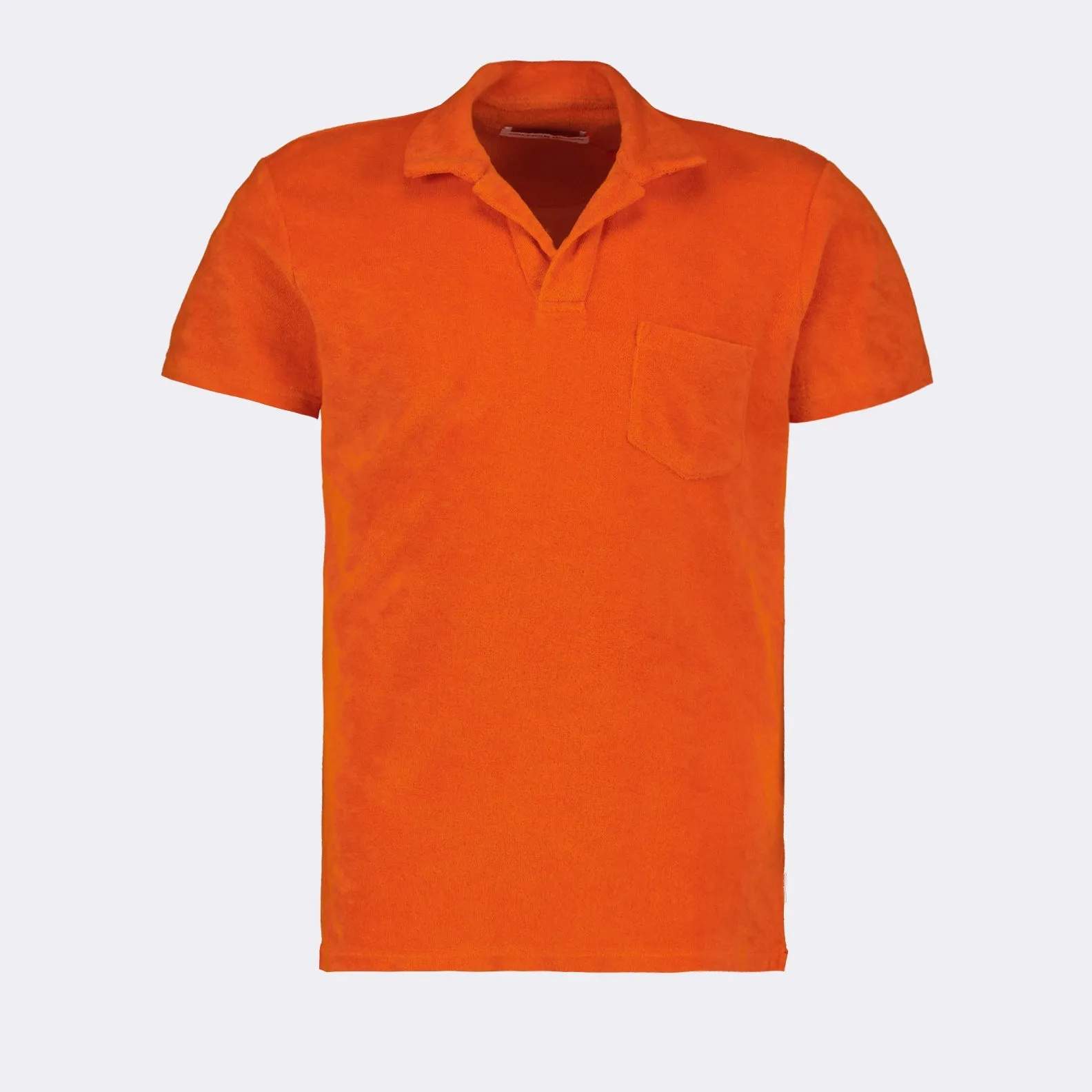 Plush Terry Cloth Polo Shirt