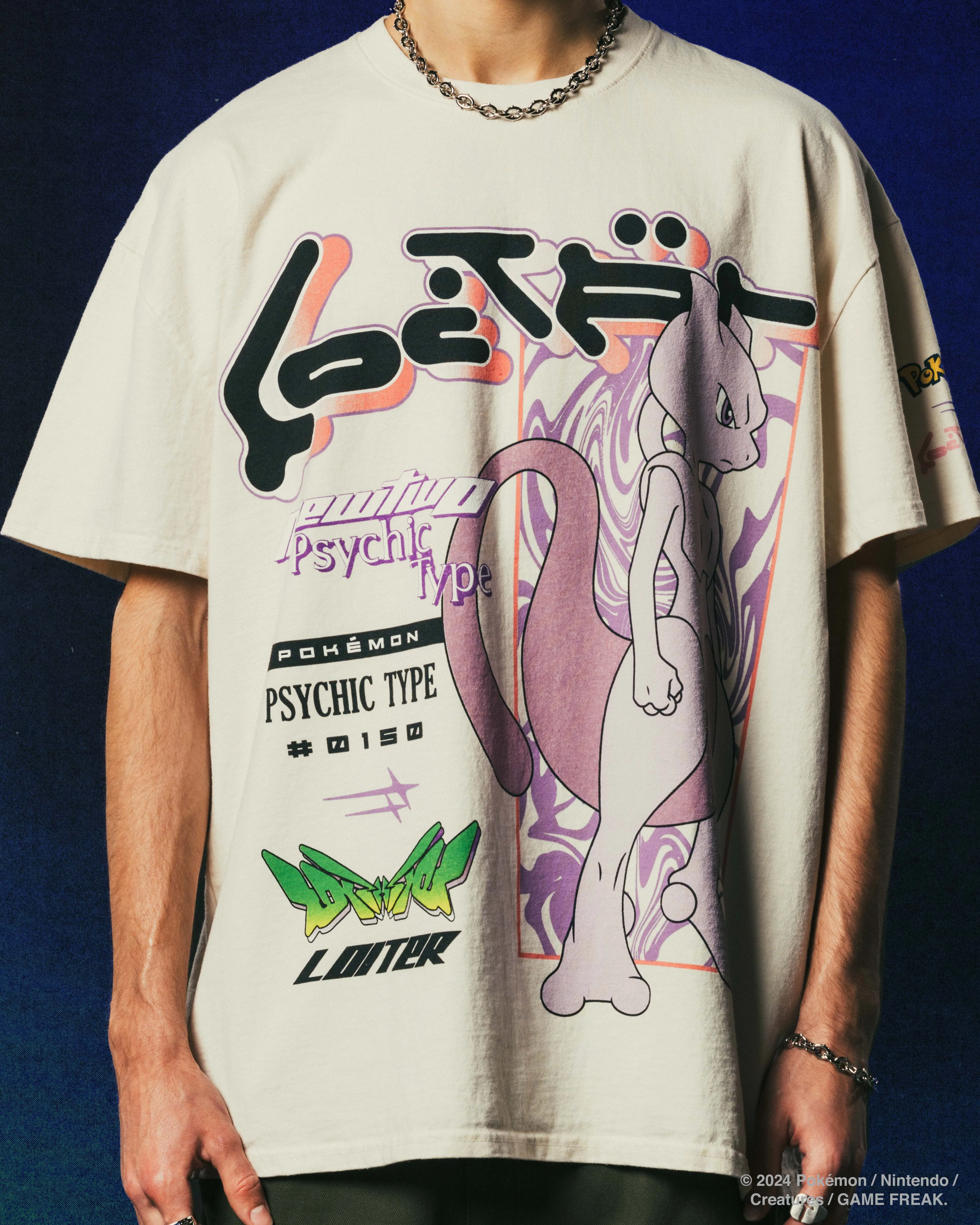 Pokémon Mewtwo Heavyweight T-Shirt Off White