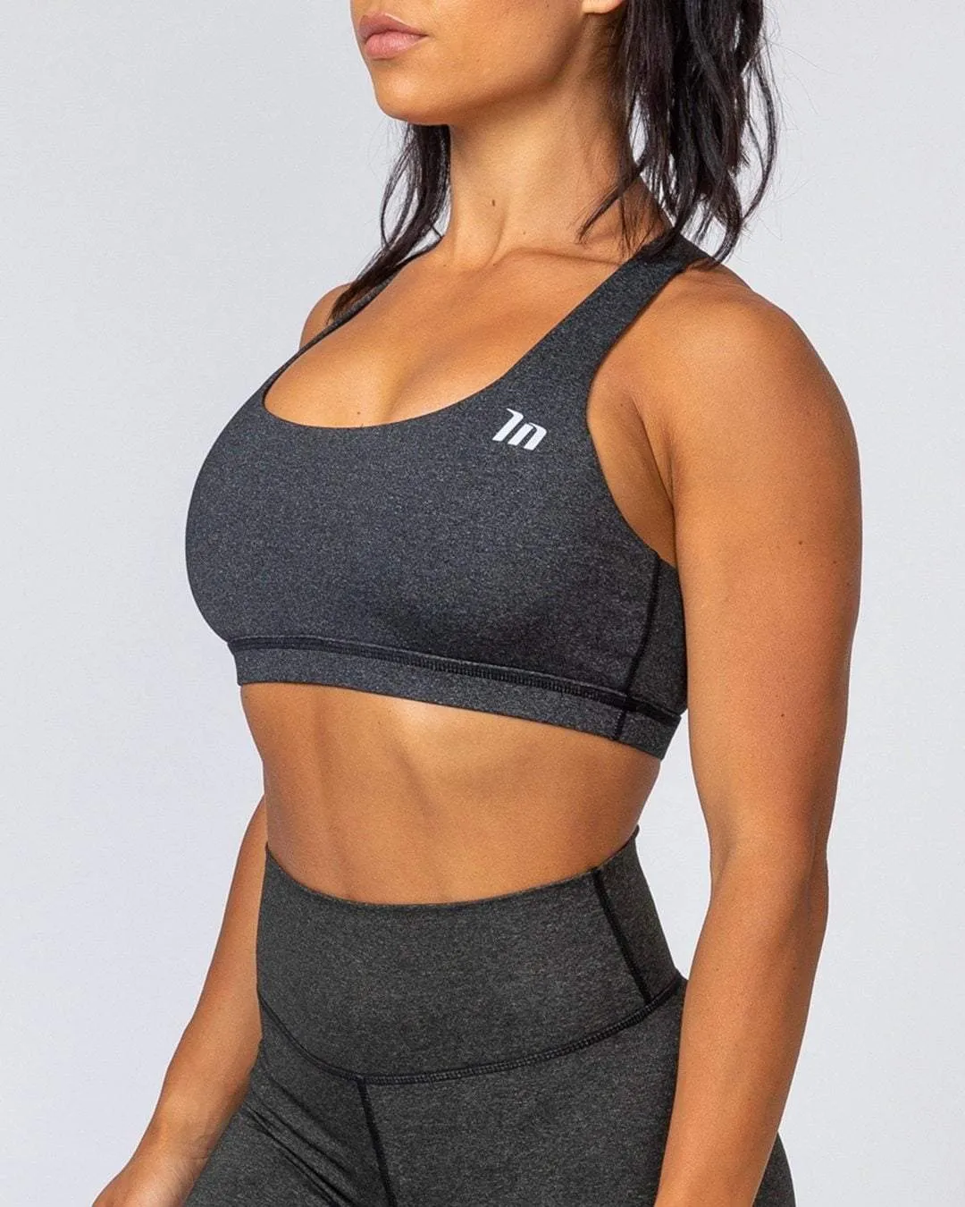 Power Bra - Heather Black