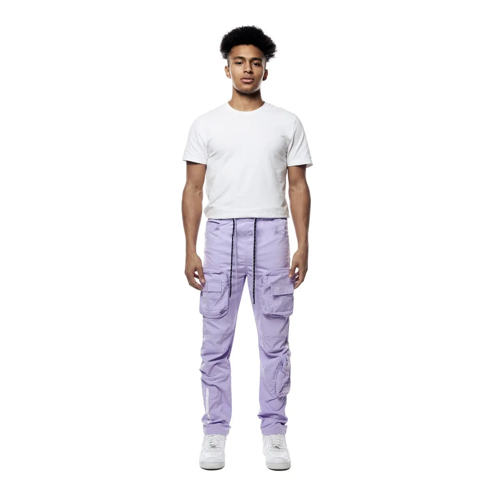 Printed Utility Windbreaker Joggers - Violet