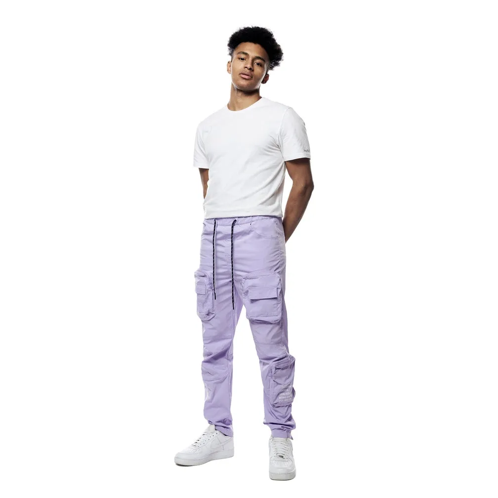 Printed Utility Windbreaker Joggers - Violet