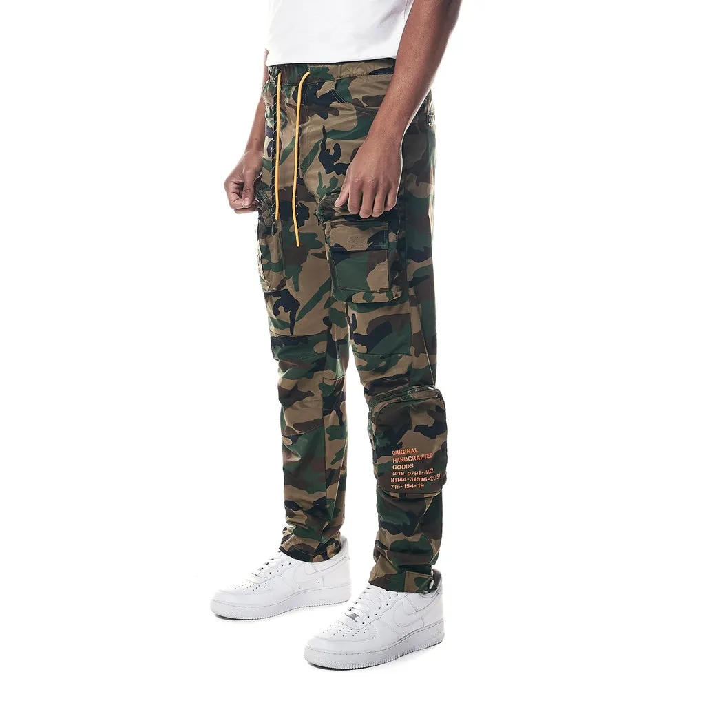 Printed Utility Windbreaker Joggers - Wood Camo