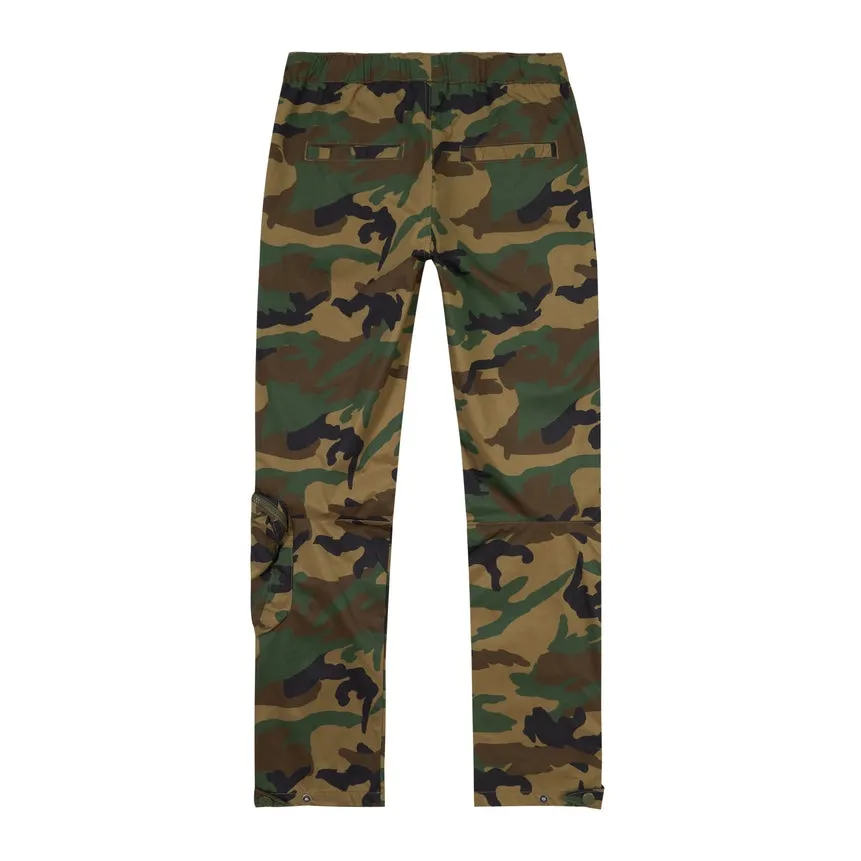 Printed Utility Windbreaker Joggers - Wood Camo