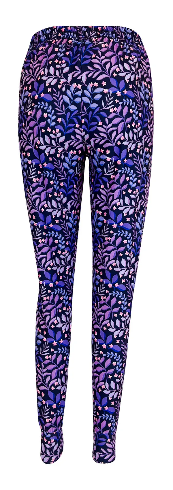 Purple Floral Print Sweatpants