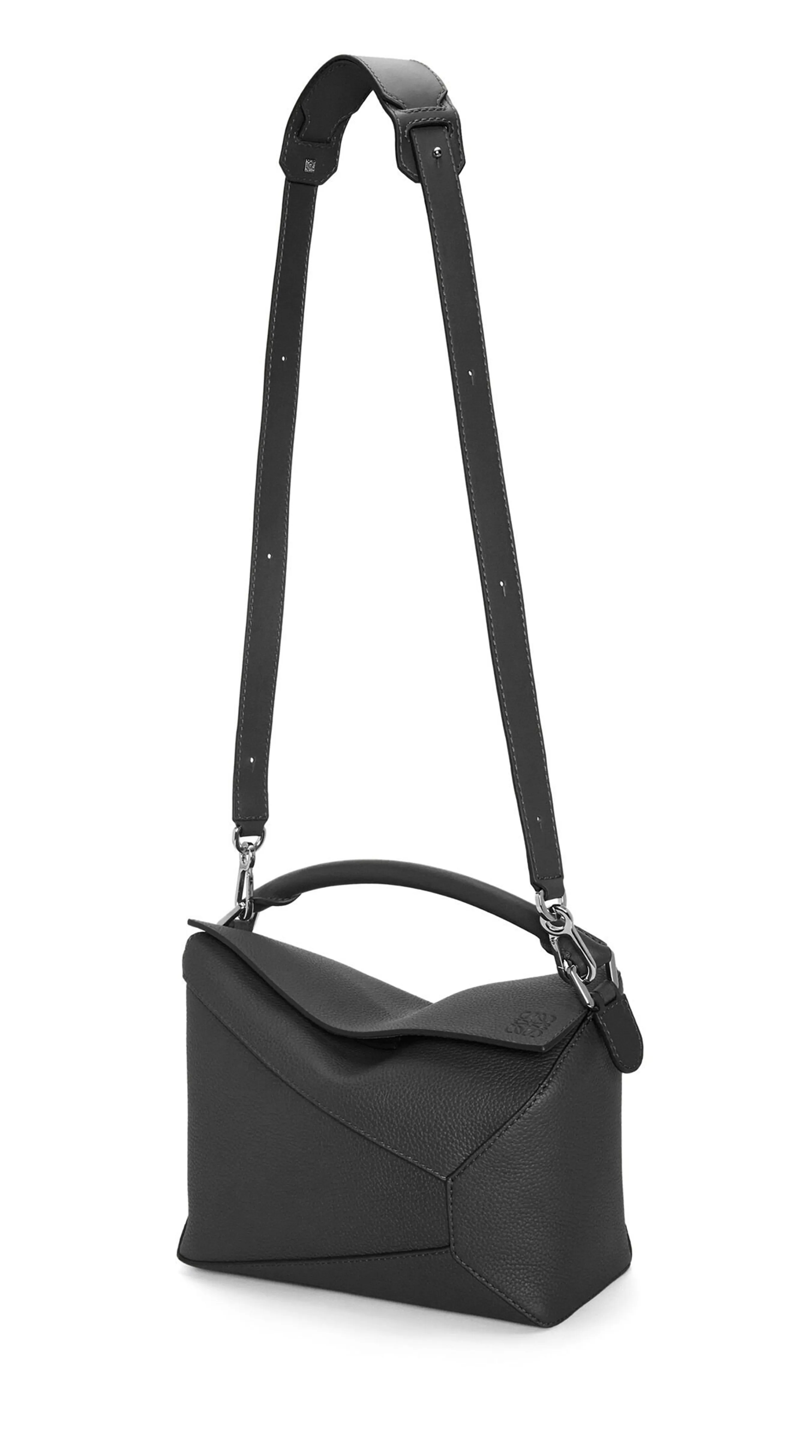 Black Soft Grained Calfskin Puzzle Bag