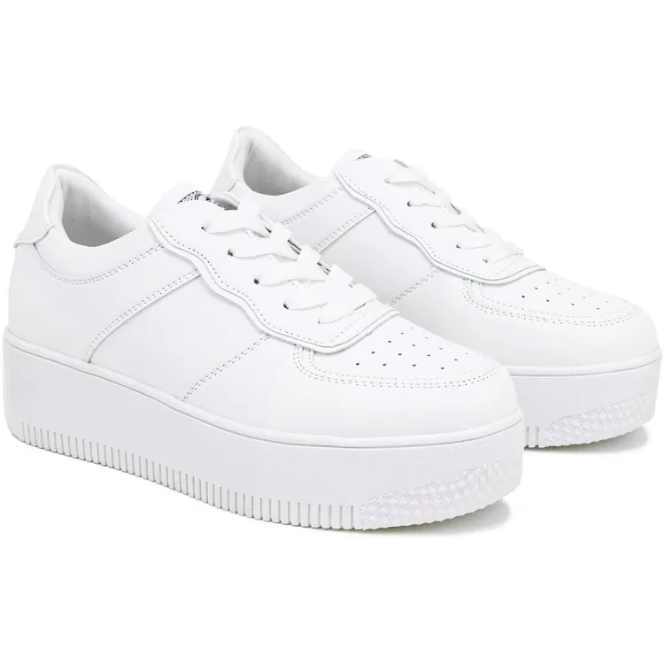 Queen Helena Donna Platform White Sneakers