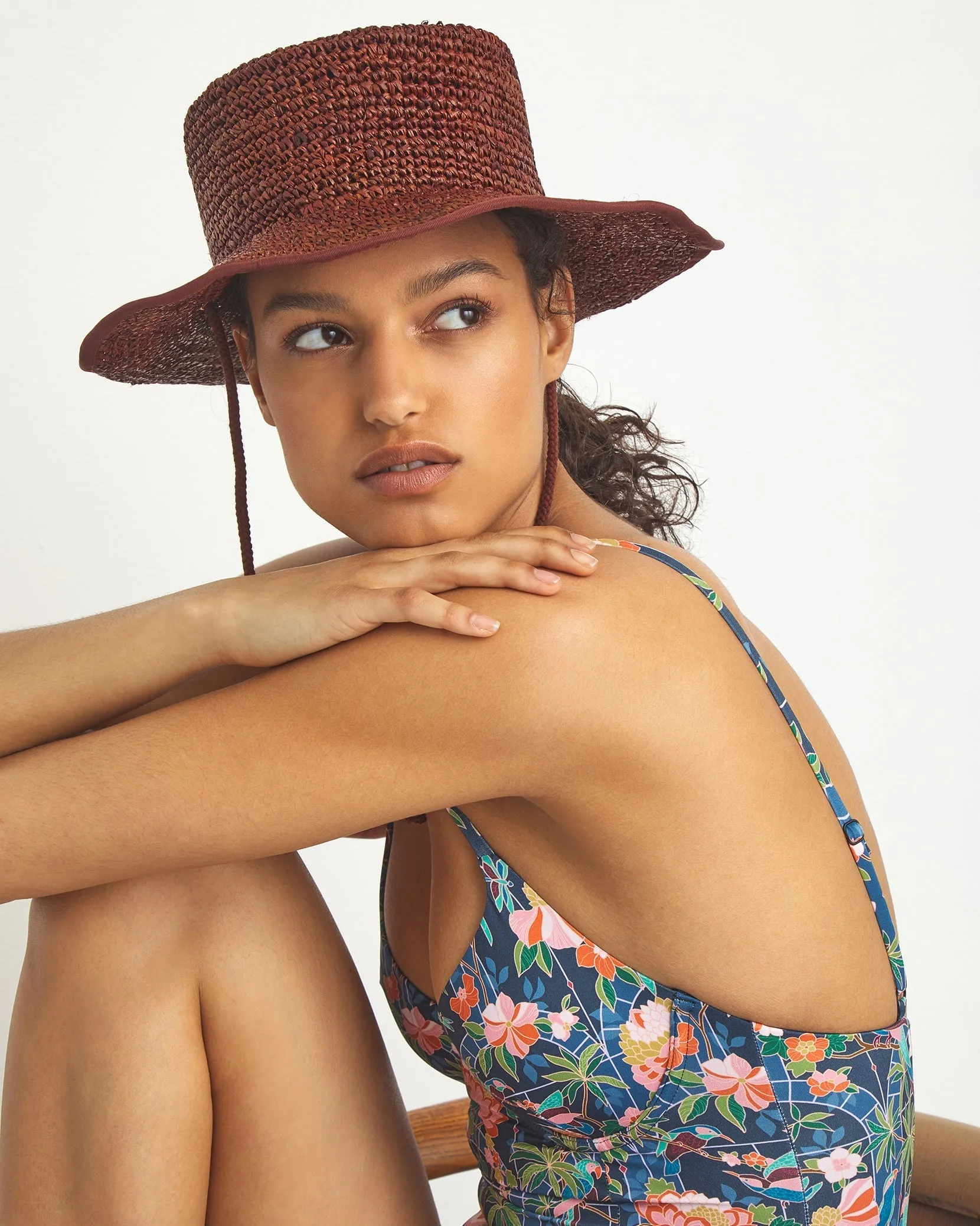 Raffia Boat Hat | Paprika