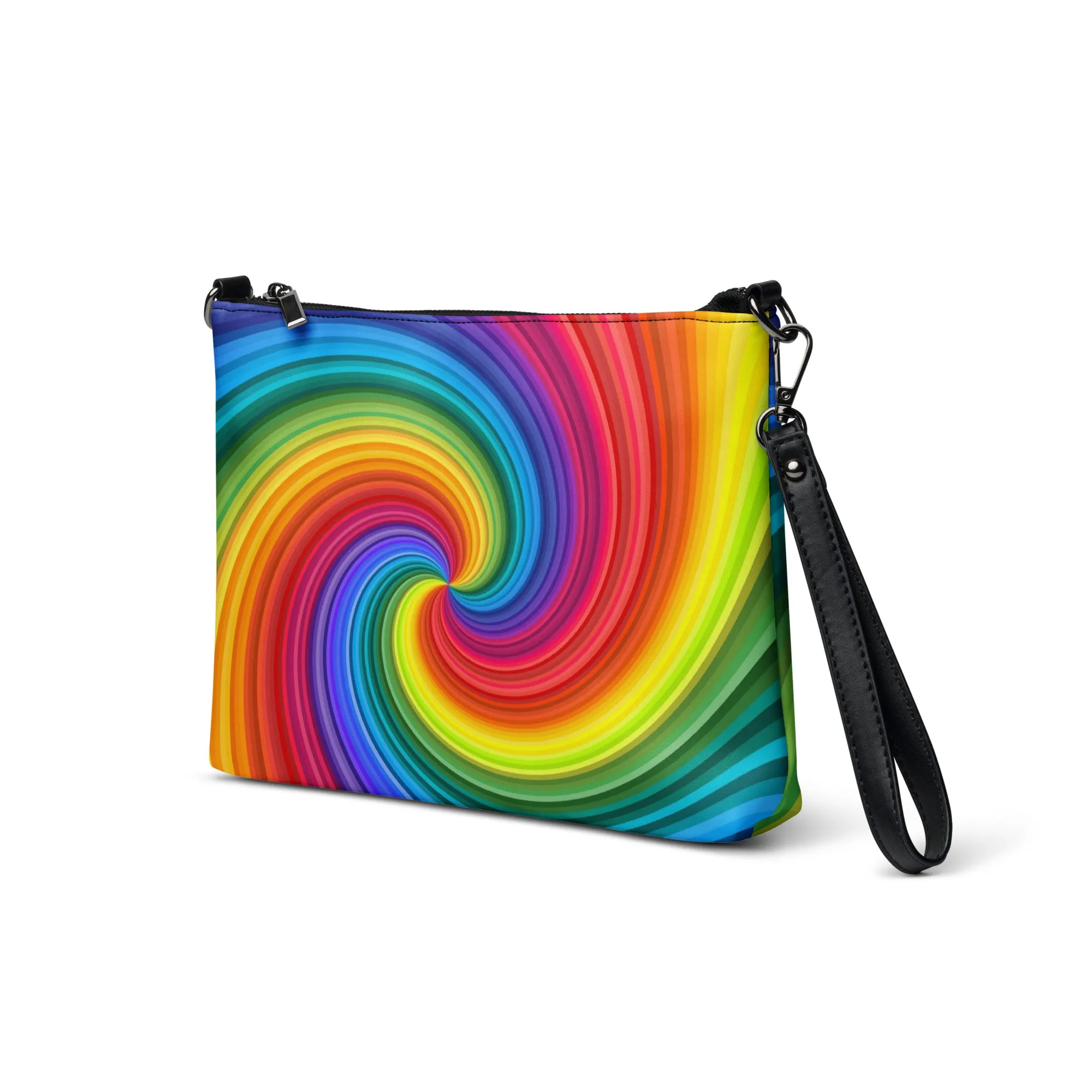 Rainbow Swirl Tie Dye Crossbody Bag