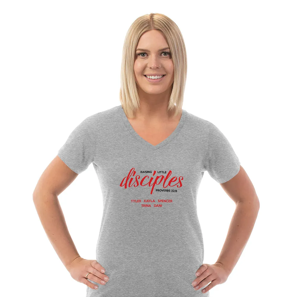 Customized V Neck Tee for Women from Raising Disciples