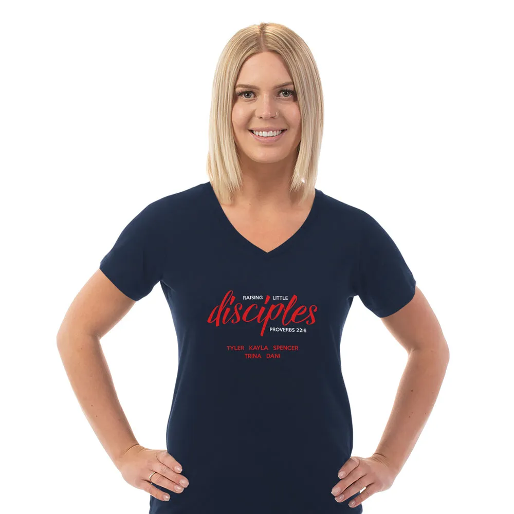 Customized V Neck Tee for Women from Raising Disciples