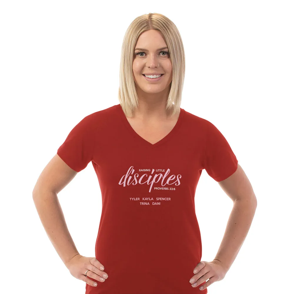 Customized V Neck Tee for Women from Raising Disciples