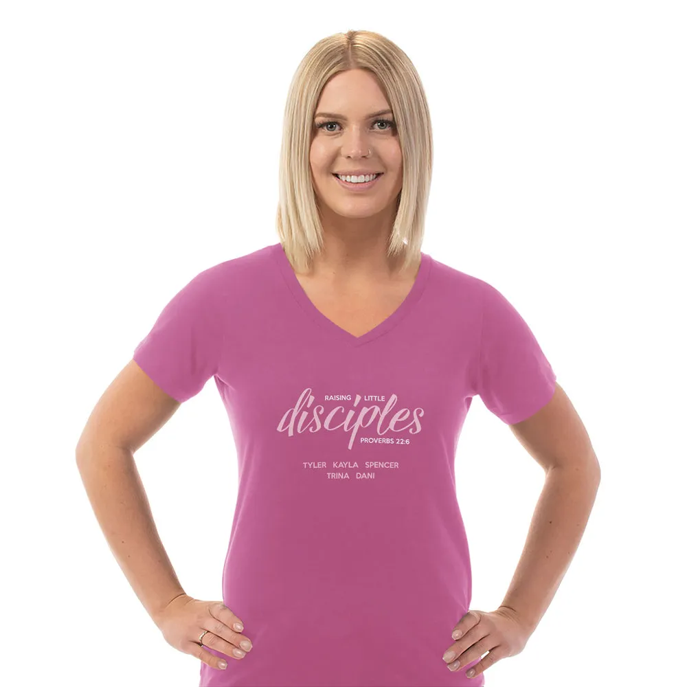 Customized V Neck Tee for Women from Raising Disciples